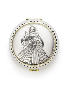 Divine Mercy silver Rosary Box