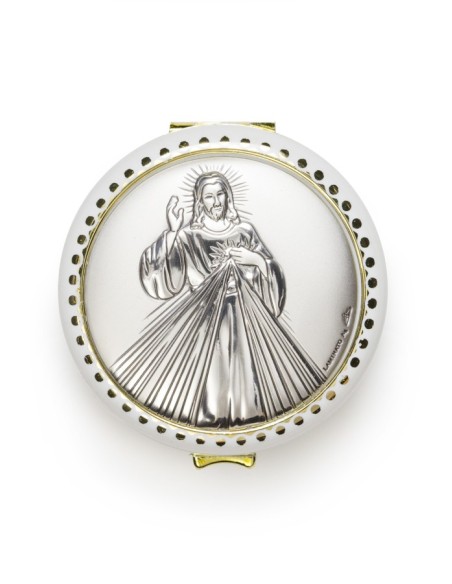 Divine Mercy silver Rosary Box