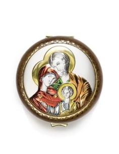 Holy Family silver Rosary Box