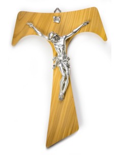 Big Olive Wood Tau Crucifix