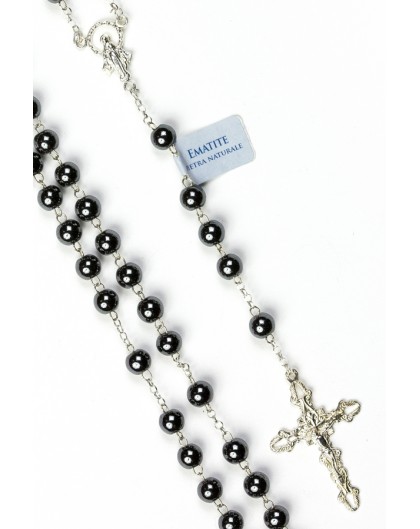 Hematite Shine Silver Rosary