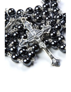 Hematite Antique Silver Rosary Hematite Antique Silver Rosary