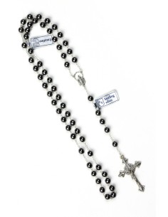 Hematite Antique Silver Rosary