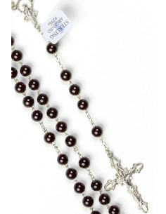 Garnet Silver Rosary