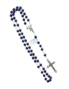 Lapis Lazuli Silver Rosary 2