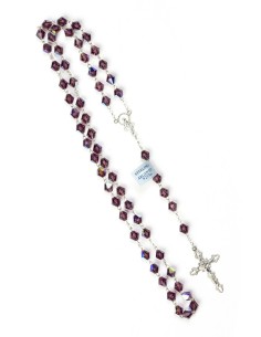 Violet Crystal Silver Rosary