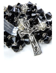 Black Crystal Silver Strass Paters Rosary Black Crystal Silver Strass Paters Rosary