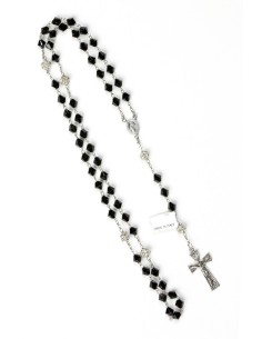 Black Crystal Silver Strass Paters Rosary Black Crystal Silver Strass Paters Rosary