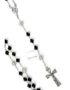 Black Crystal Silver Strass Paters Rosary Black Crystal Silver Strass Paters Rosary