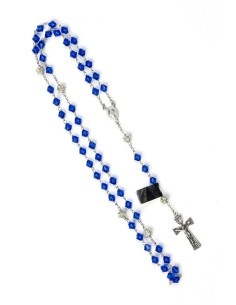Blue Swarovski Crystal with Silver strass Paters Rosary Blue Swarovski Crystal with Silver strass Paters Rosary