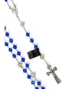Blue Swarovski Crystal with Silver strass Paters Rosary Blue Swarovski Crystal with Silver strass Paters Rosary