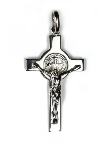 St Benedict Sterling Silver Jewellery Crucifix Size 2 St Benedict Sterling Silver Jewellery Crucifix Size 2