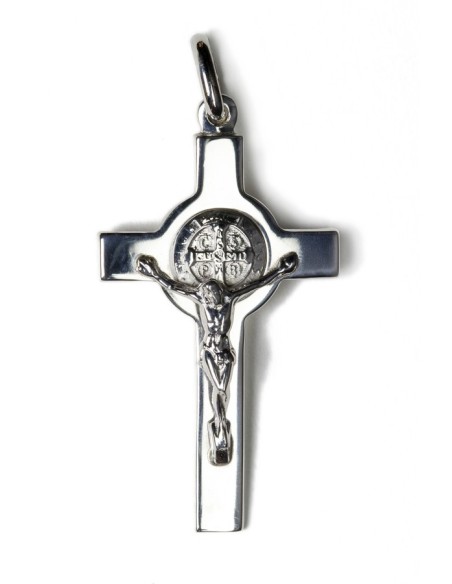 St Benedict Sterling Silver Jewellery Crucifix Size 2 St Benedict Sterling Silver Jewellery Crucifix Size 2