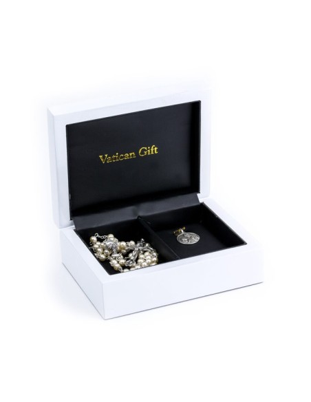 Holy Communion Gift Precious White Box - Glass Pearl