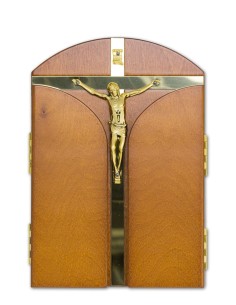 Tryptic Wooden Via Crucis