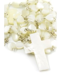 Confirmation Set Precious White Box - Heart Mother of Pearl  | Vatican Gift 2