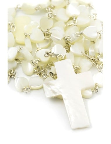 Baptism Gift 02 Precious White Wooden Box - Mother of Pearl