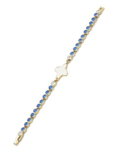 Swarovski Crystal Bracelet - Blue - Metal Gold Swarovski Crystal Bracelet - Blue - Metal Gold