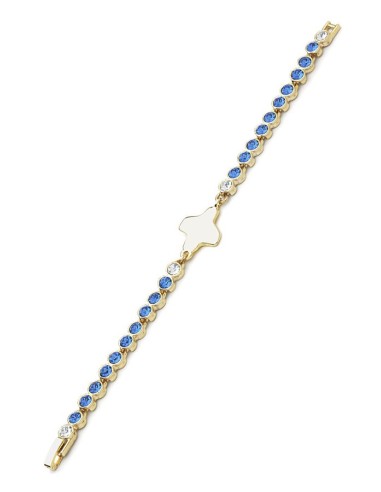 Swarovski Crystal Bracelet - Blue - Metal Gold Swarovski Crystal Bracelet - Blue - Metal Gold
