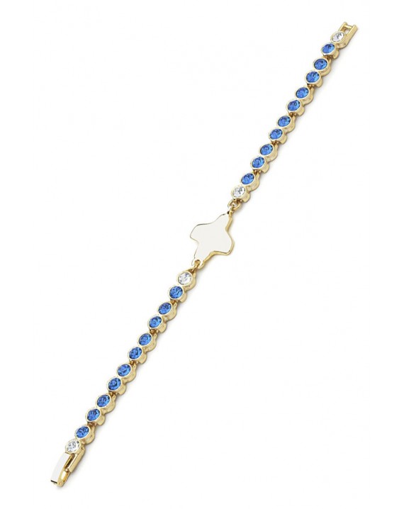 Swarovski Crystal Bracelet - Blue - Metal Gold