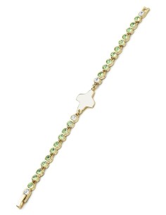 Swarovski Crystal Bracelet - Light Green - Metal Gold Swarovski Crystal Bracelet - Light Green - Metal Gold