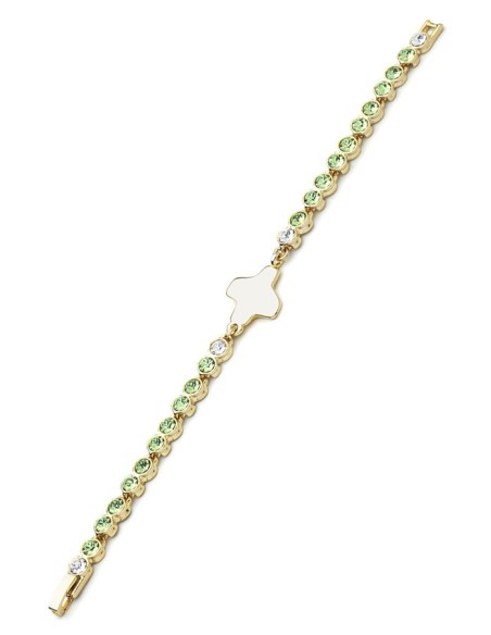 Swarovski Crystal Bracelet - Light Green - Metal Gold Swarovski Crystal Bracelet - Light Green - Metal Gold