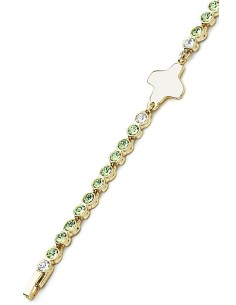 Swarovski Crystal Bracelet - Light Green - Metal Gold Swarovski Crystal Bracelet - Light Green - Metal Gold