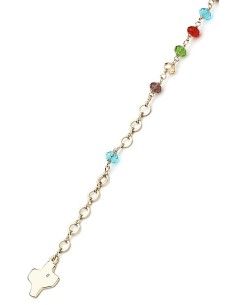 Crystal Bracelet - Multicolor - Metal Gold Crystal Bracelet - Multicolor - Metal Gold
