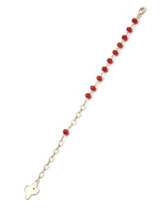 Crystal Bracelet - Red - Metal Gold Crystal Bracelet - Red - Metal Gold