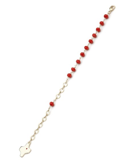 Crystal Bracelet - Red - Metal Gold Crystal Bracelet - Red - Metal Gold