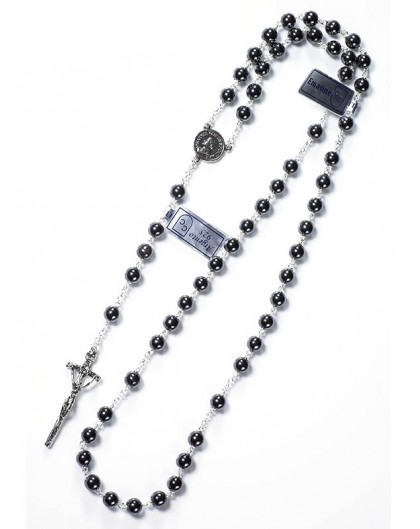 John Paul II Precious Hematite Rosary