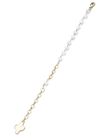 Crystal Bracelet - White - Metal Gold Crystal Bracelet - White - Metal Gold