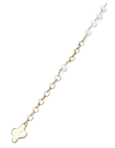 Crystal Bracelet - White - Metal Gold