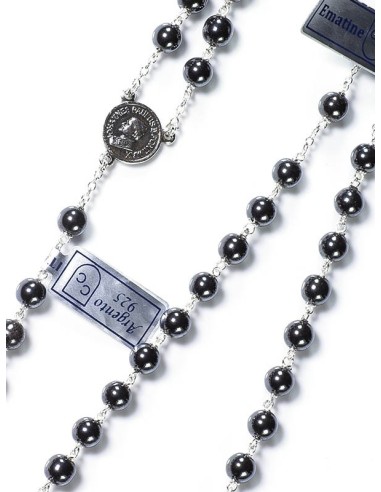 John Paul II Precious Hematite Rosary