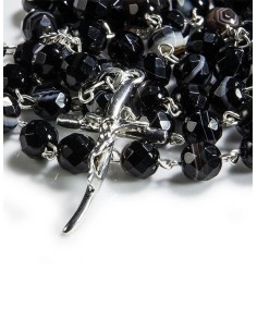 Black Agate Natural Stone Rosary