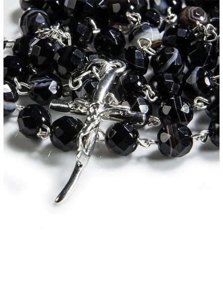 Black Agate Natural Stone Rosary Black Agate Natural Stone Rosary