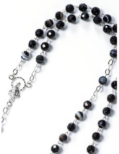 Black Agate Natural Stone Rosary