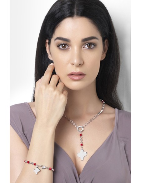 Crystal Rosary Necklace - Black - Metal Gold Crystal Rosary Necklace - Black - Metal Gold