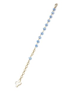 Crystal Bracelet - Light Blue - Metal Gold Crystal Bracelet - Light Blue - Metal Gold