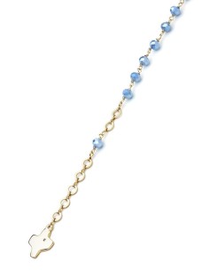 Crystal Bracelet - Light Blue - Metal Gold Crystal Bracelet - Light Blue - Metal Gold