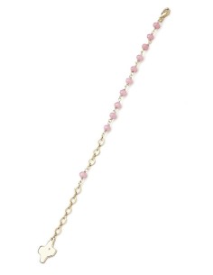 Crystal Bracelet - Pink - Metal Gold Crystal Bracelet - Pink - Metal Gold