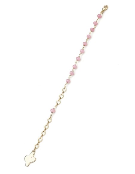 Crystal Bracelet - Pink - Metal Gold Crystal Bracelet - Pink - Metal Gold
