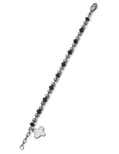 Crystal and dark metal beads Bracelet - Black Crystal and dark metal beads Bracelet - Black