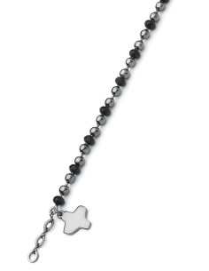 Crystal and dark metal beads Bracelet - Black Crystal and dark metal beads Bracelet - Black