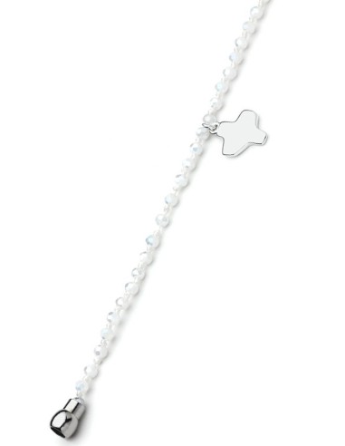 Crystal Bracelet - White - Magnetic clip