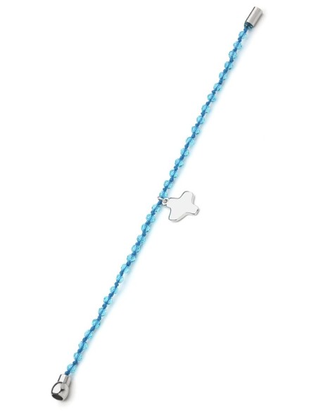 Crystal Bracelet - Light Blue - Magnetic clip