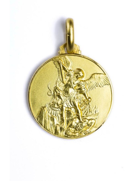 saint michael necklace gold