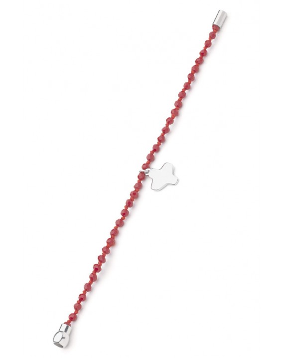 Crystal Bracelet - Red - Magnetic clip