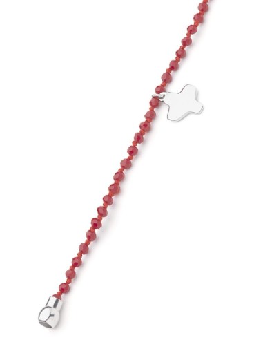 Crystal Bracelet - Red - Magnetic clip