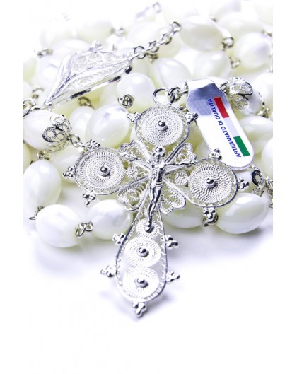 Filigree Mother of Pearl Rosary